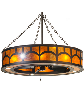 44"W Mission Hill Top W/Up And Downlights And Led Spotlight Chandel-Air