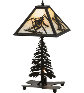 22"H Alpine W/Lighted Base Table Lamp
