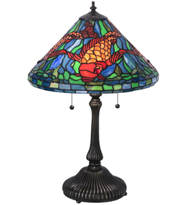 24.5"H Tiffany Koi Table Lamp