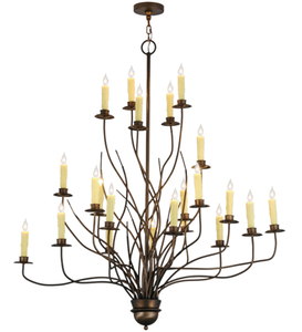 54"W Sycamore 22 Lt Chandelier