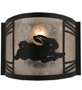 12"W Rabbit On The Loose Right Wall Sconce