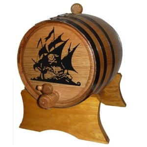 Pirate Ship Oak Barrel