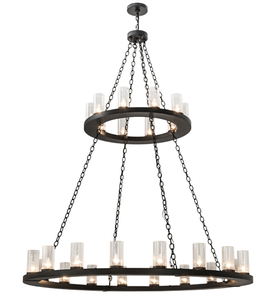 60"W Loxley 28 Lt Two Tier Chandelier