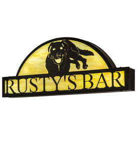 30"W Personalized Rusty'S Bar Led Sign