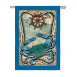 Blue Crab Garden Flag