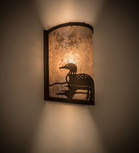8"W Loon Left Wall Sconce