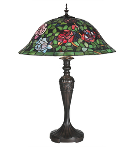 28"H Tiffany Rosebush Table Lamp