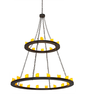60"W Loxley 28 Lt Two Tier Chandelier