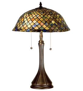 23"H Tiffany Fishscale Table Lamp
