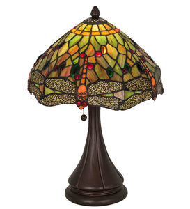 18"H Tiffany Hanginghead Dragonfly Accent Lamp