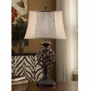 Scrolled Iron Table Lamp