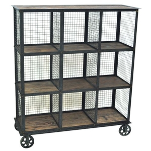 Industria Metal And Wood Bookcase