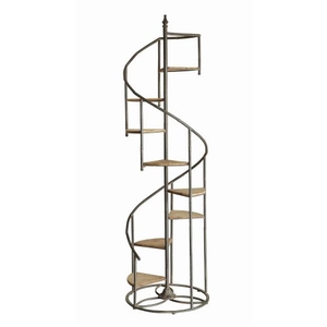 Darby Spiral Staircase Metal And Wood Display Piece