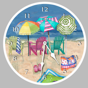 Beach Clock Round