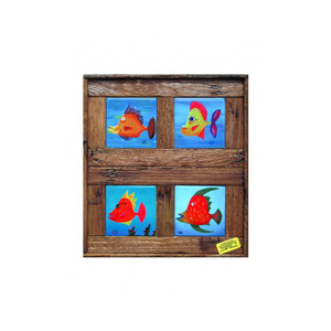 A School Of Funky Fish Framed Tiles