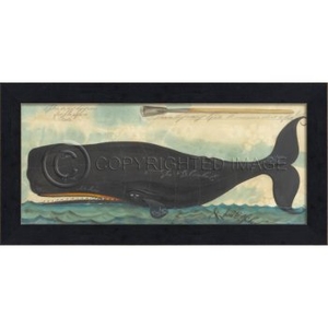 Diagram For The Sperm Whale Cuts Framed Art