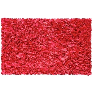 Shaggy Raggy Red Shag Rug, 4 X 4 Round
