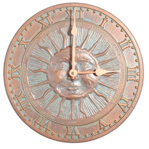 Sunface Indoor or Outdoor Wall Mounted Clock
