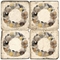 Shell Wreath Marble Coasters Set Of 4