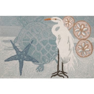 Coastal Egret Accent Rug