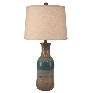 Coastal Lamp Textured Pottery Table Lamp