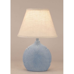 Coastal Lamp Sand Dollar Accent Lamp - Weathered Wedgewood Blue