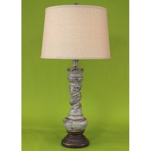 Coastal Lamp "B" Pot W/ Twist - Greystone
