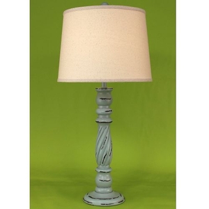 Coastal Lamp Swirl Table Lamp - Heavy Distressed Atlantic Grey
