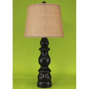 Coastal Lamp "B" Pot - Distressed Black