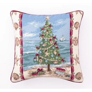 Beach Christmas Pillow I