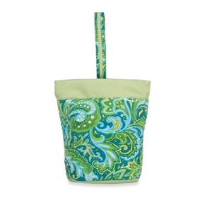 Razz Lunch Tote, Green Paisley