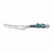 Blue Glass Beaded Cheese Knife