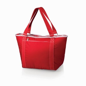 Topanga Insulated Tote Bag- Red W/ White Trim