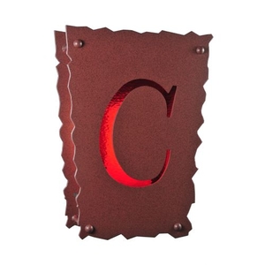 12" W Personalized " C"  Wall Sconce