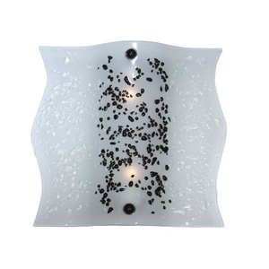 11.5" W Metro Fusion Ice Age Glass Wall Sconce