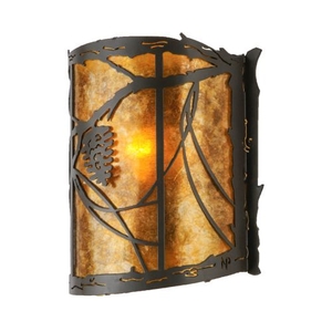 9" W Whispering Pines Wall Sconce