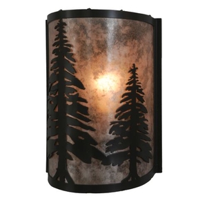 8" Wx12" H Pine Trees Wall Sconce