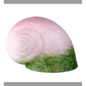 5" W X 6" L Pink/Green Pate-De-Verre Snail Shade