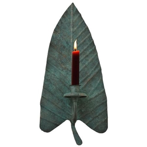 7" W Arum Leaf Wall Candle Holder