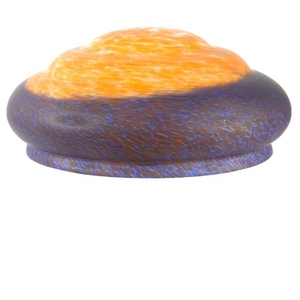 14" W X 6" H Orange/Blue Pate-De-Verre 3 Tier Shade