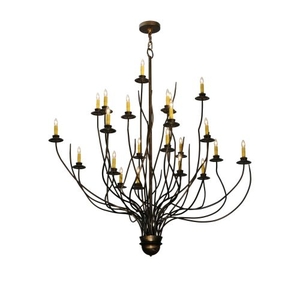 54" W Sycamore 22 Lt Chandelier