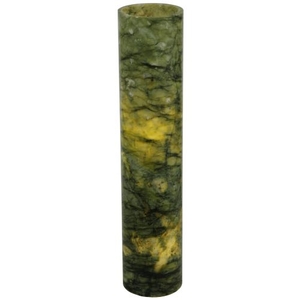 3.4" W X 15.75" H Cylinder Jadestone Green Flat Top Candle Cover