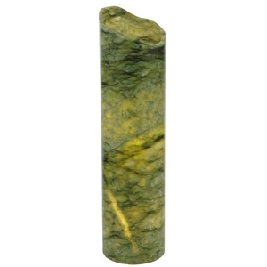 4" W X 16" H Cylinder Jadestone Green Uneven Top Candle Cover