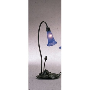 16" H Blue Pond Lily Accent Lamp