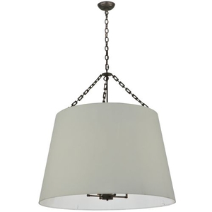 36" W Cilindro White Tapered Pendant