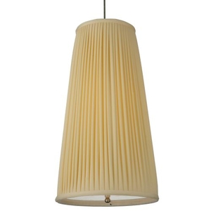 13.25" W Channell Tapered & Pleated Pendant