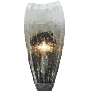 5.75" W Metro Fusion Crystal Clear Glass Wall Sconce