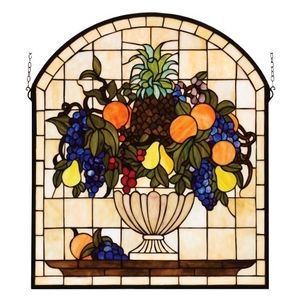 25" W X 29" H Fruitbowl Stained Glass Window