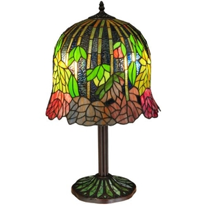 23" H Tiffany Honey Locust Base Table Lamp