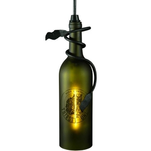 5" W Personalized Thirsty Owl Wine Bottle Mini Pendant